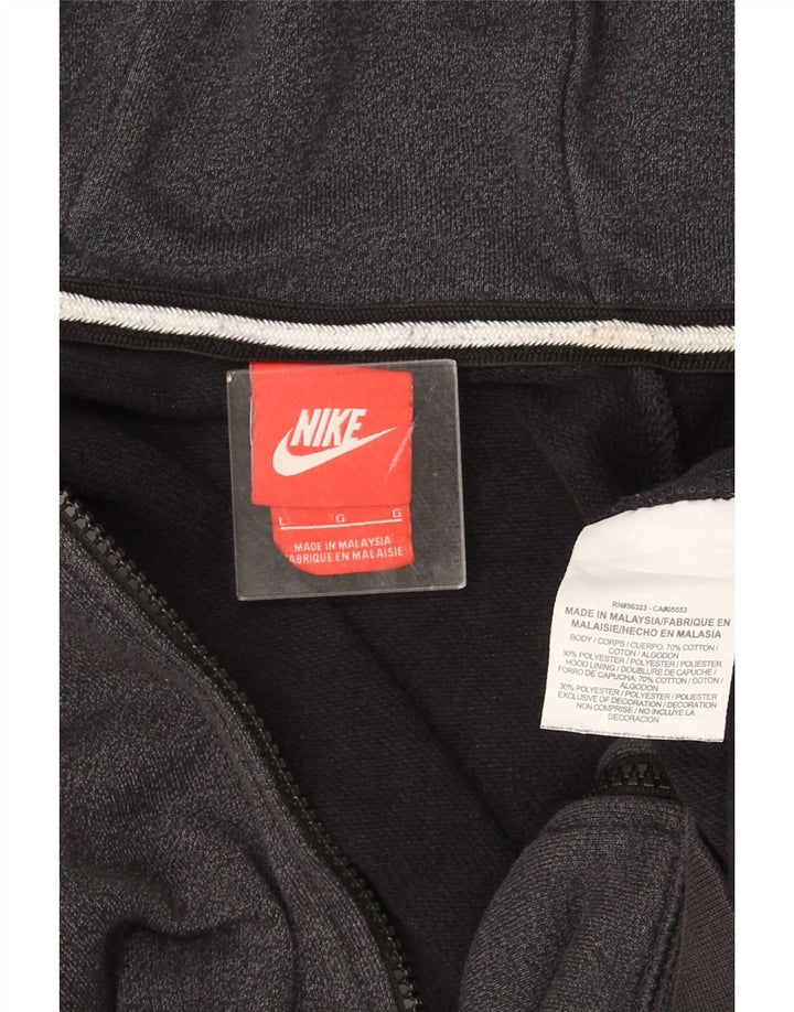 Ανδρικό πουλόβερ Nike με φερμουάρ με κουκούλα μεγάλο γκρι βαμβακερό