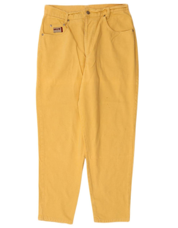 H.I.S Γυναικεία ψηλόμεση τζιν UK 18 XL W32 L28 κίτρινο βαμβακερό