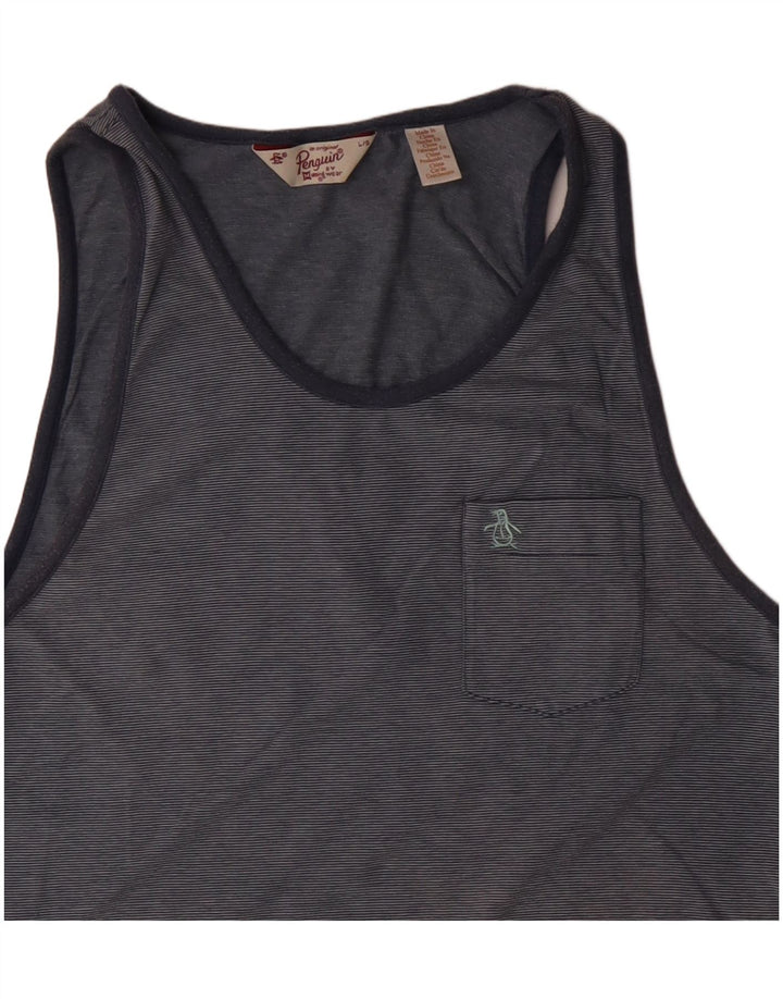 Ανδρικό γιλέκο Penguin Large Blue Pinstripe