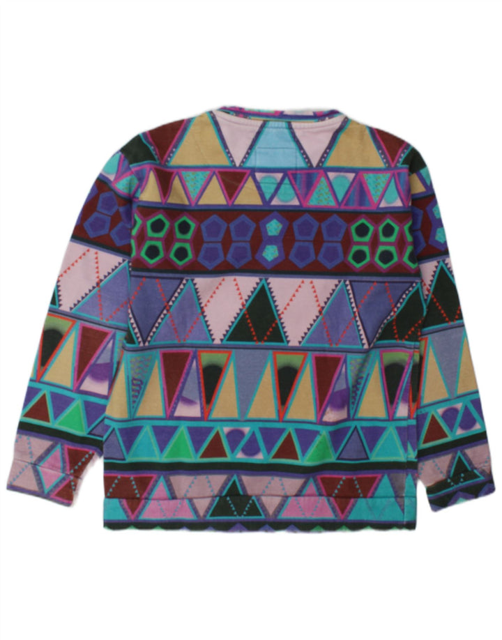 Vintage Γυναικείο Φούτερ Jumper UK 14 Medium Πολύχρωμο Γεωμετρικό