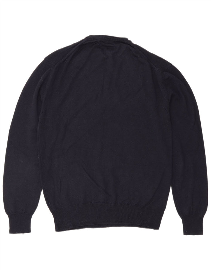 Ungaro Ανδρικό πουλόβερ με λαιμόκοψη IT 48 Small Navy Blue Wool