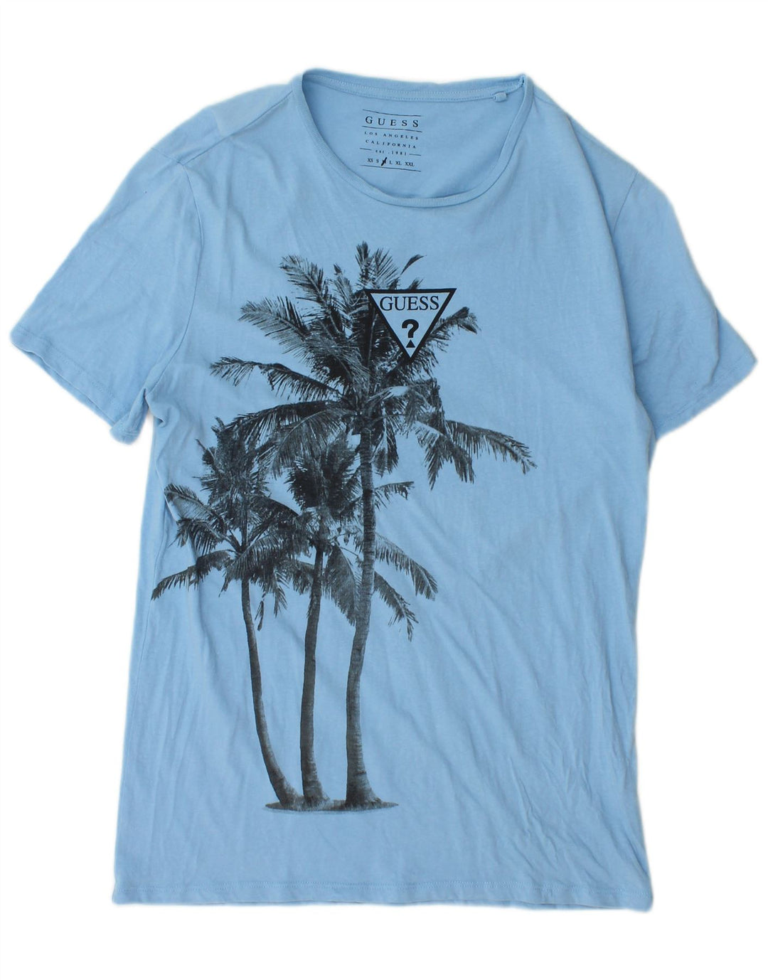 Ανδρικό γραφικό μπλουζάκι Guess Top Medium Blue