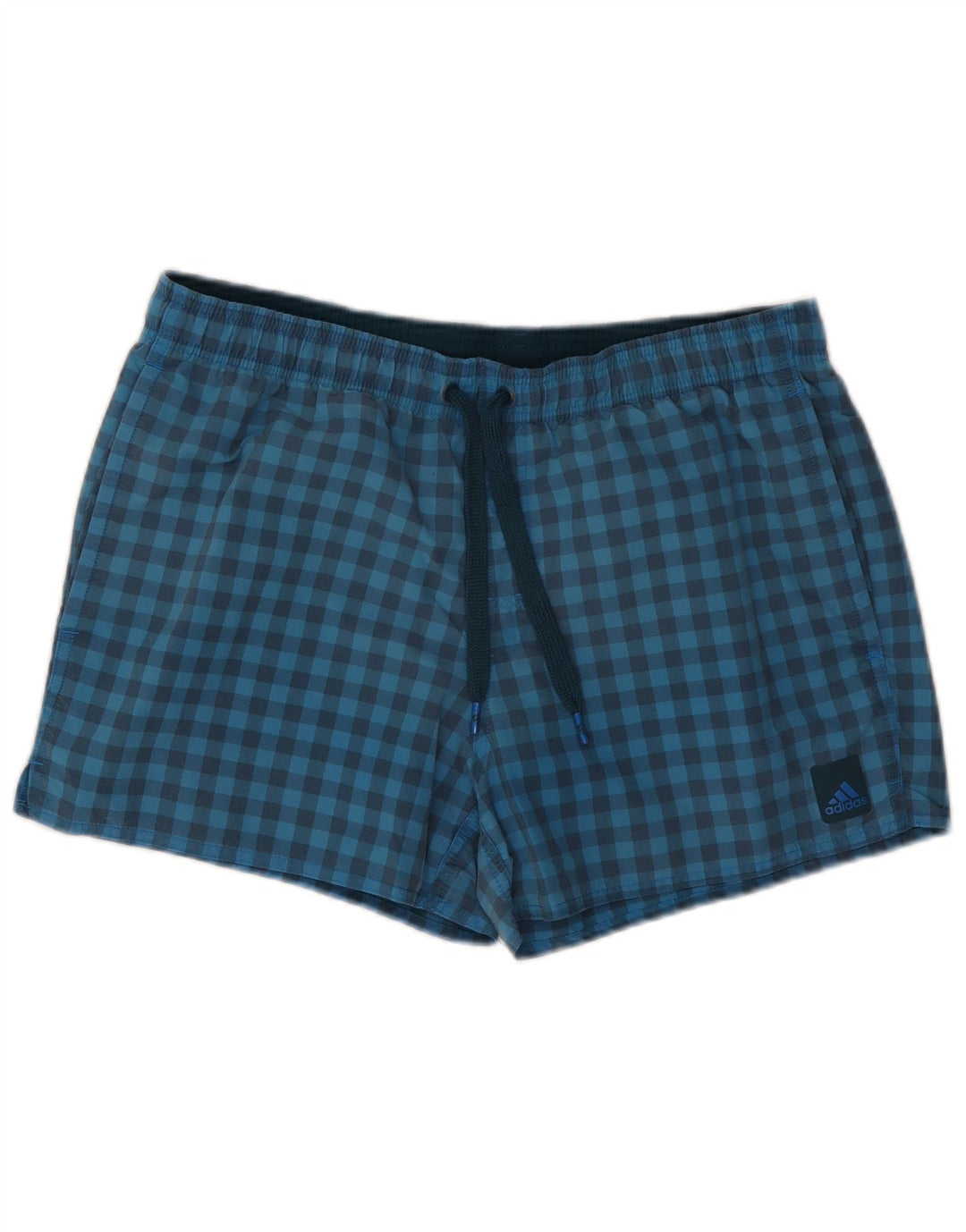 Ανδρικό σορτς κολύμβησης Adidas με μεσαίο μπλε Gingham Polyester