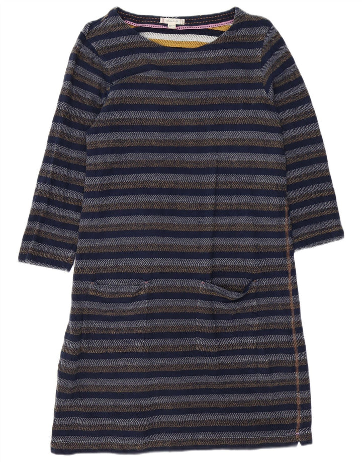 White Stuff Γυναικείο μακρυμάνικο φόρεμα Shift UK 14 Medium Navy Blue ριγέ