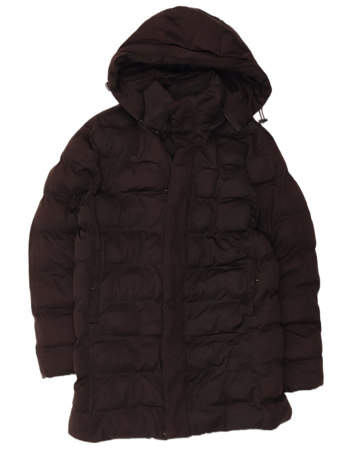 Zara Ανδρικό μπουφάν με κουκούλα UK 36 Small Black Polyester