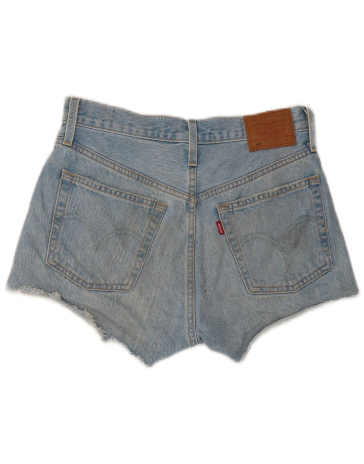Levi's Womens 501 Distressed τζιν σορτς W26 μικρό μπλε βαμβακερό