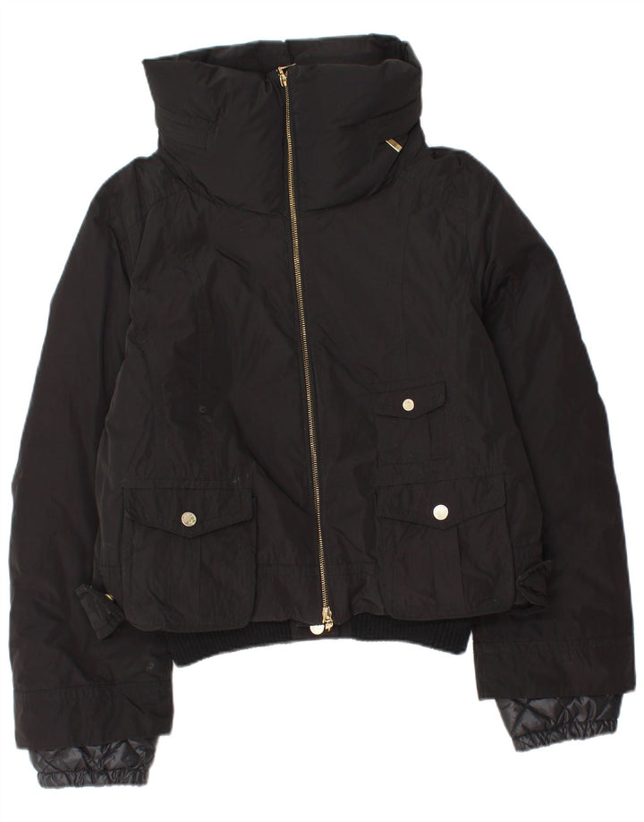Γυναικείο μπουφάν με κουκούλα Silk and Soie IT 44 Medium Black Polyamide