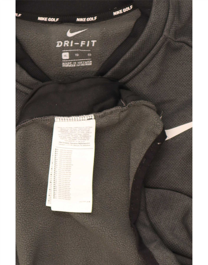 Ανδρική φόρμα Nike Dri Fit με φερμουάρ πουλόβερ στο επάνω μέρος XL γκρι πολυεστέρας