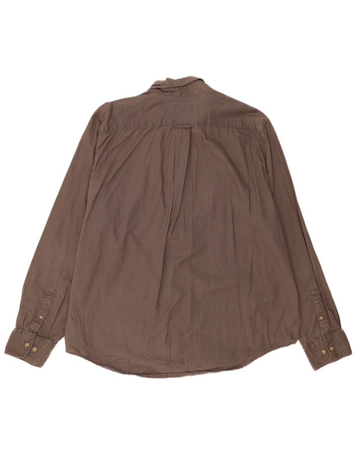 Ανδρικό πουκάμισο Eddie Bauer 2XL καφέ βαμβακερό