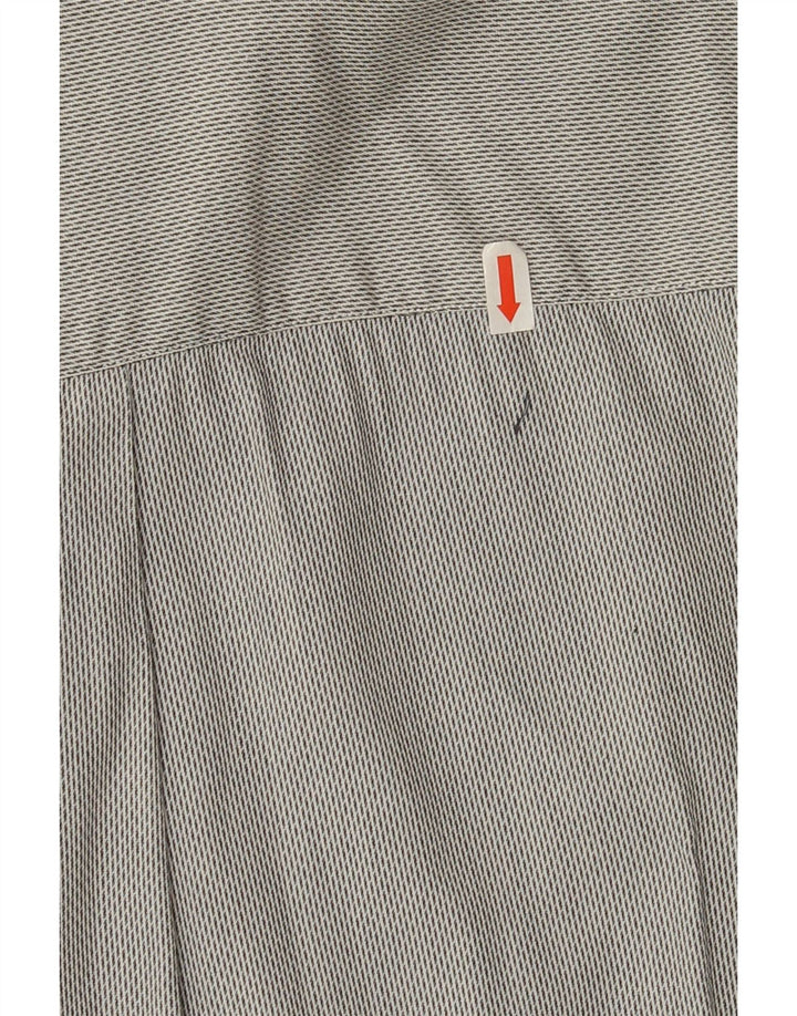TRUSSARDI Mens Shirt Size 17 43 XL Grey Check Cotton Vintage Trussardi and Second-Hand Trussardi from Messina Hembry 