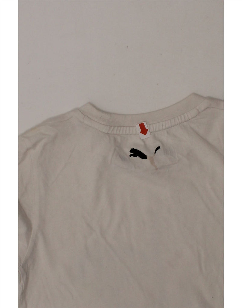 PUMA Boys BMW Motorsport Graphic T-Shirt Top 9-10 Years White Cotton Vintage Puma and Second-Hand Puma from Messina Hembry 