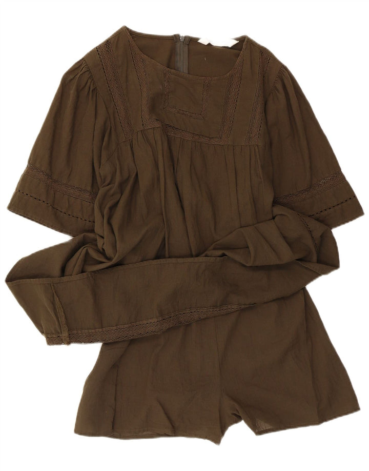 Zara Γυναικείο Playsuit UK 14 Medium Khaki