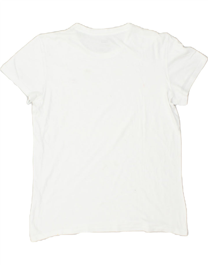 LEVI'S Womens Perfect Crew T-Shirt Top UK 10 Small White | Vintage Levi's | Thrift | Second-Hand Levi's | Used Clothing | Messina Hembry 