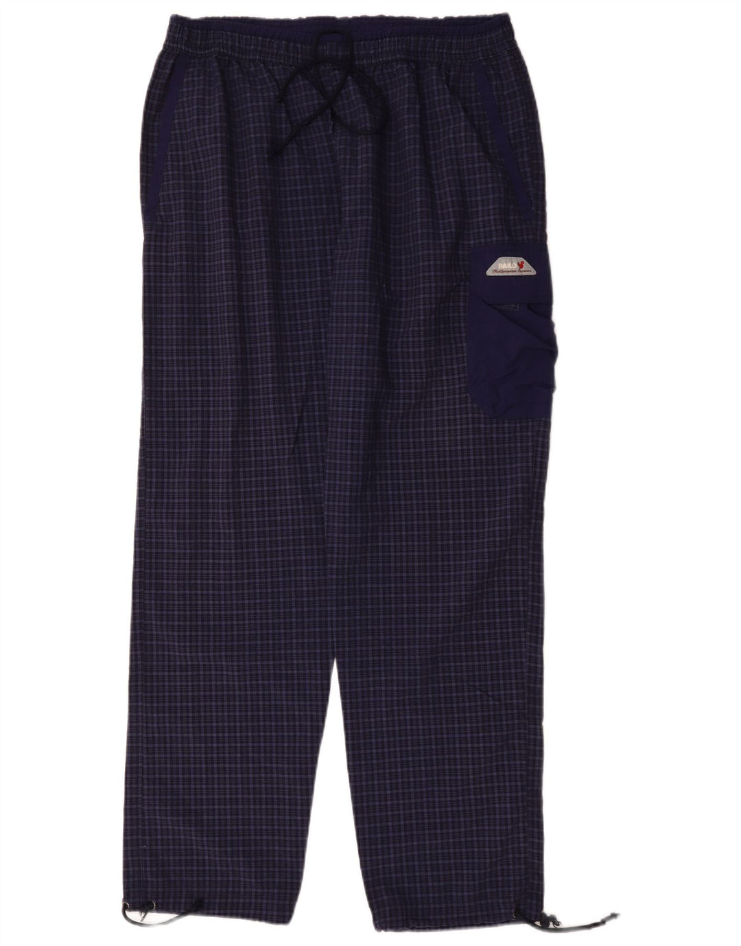 Ανδρικό παντελόνι Bailo Straight Cargo XL Navy Blue Check Polyamide