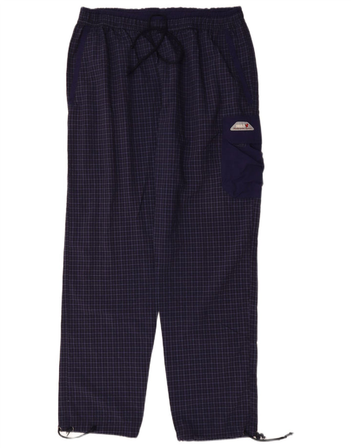 Ανδρικό παντελόνι Bailo Straight Cargo XL Navy Blue Check Polyamide