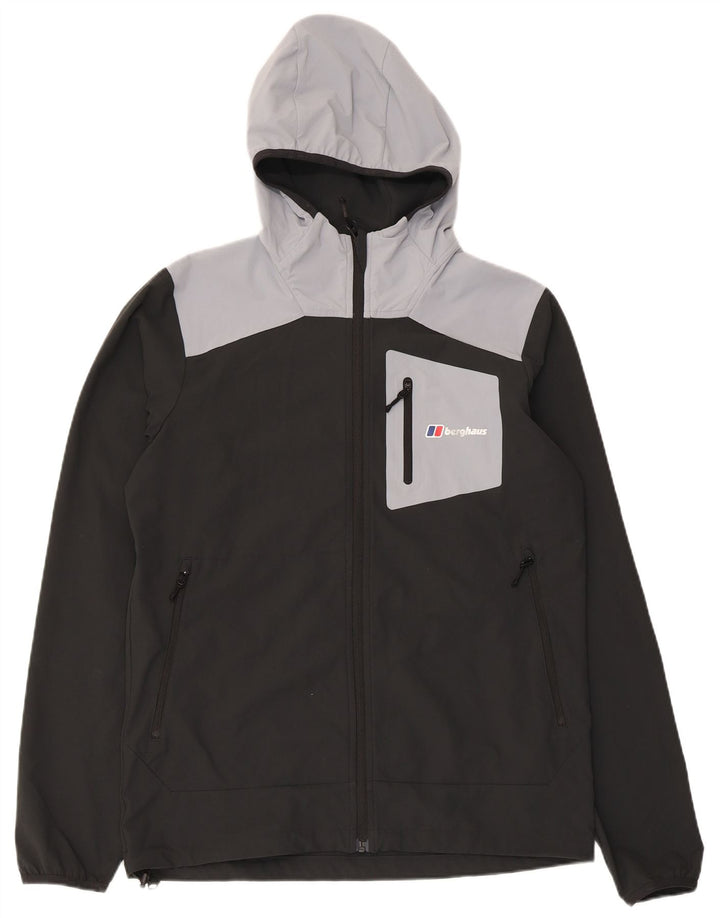 Ανδρικό μπουφάν βροχής με κουκούλα Berghaus Small Black Colourblock Polyester