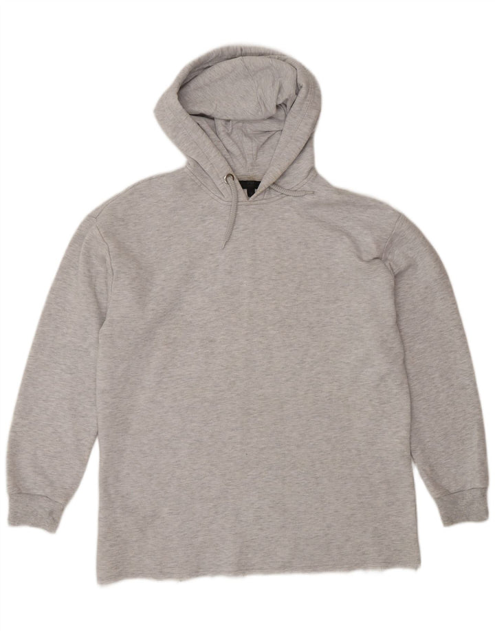 Topshop Γυναικείο Ψηλό Υπερμεγέθη Hoodie Jumper UK 10 Small Grey Polyester