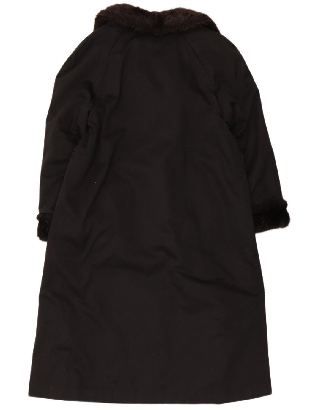 VINTAGE Γυναικείο Πανωφόρι από Faux Fur UK 12 Medium Black Acrylic