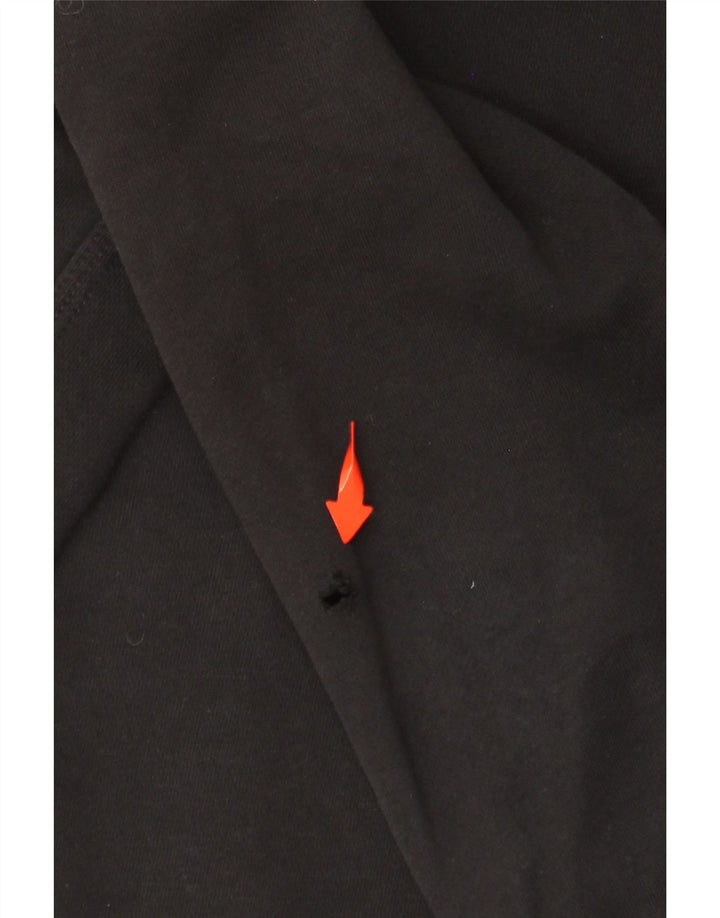 NIKE Boys Hoodie Jumper 12-13 ετών Μεγάλο μαύρο βαμβακερό