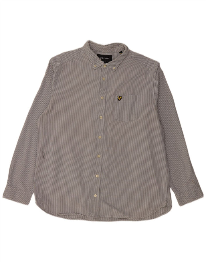 Ανδρικό πουκάμισο LYLE & SCOTT 2XL Βαμβακερό Μπλε Ριγκ