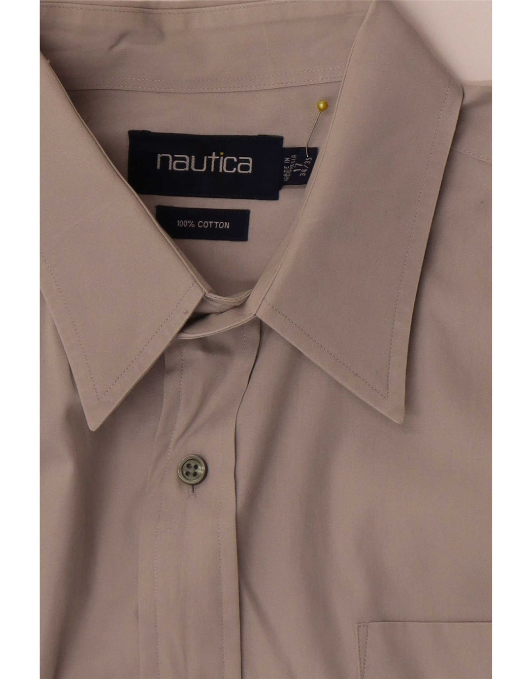 Ανδρικό πουκάμισο Nautica 17 XL Γκρι βαμβακερό