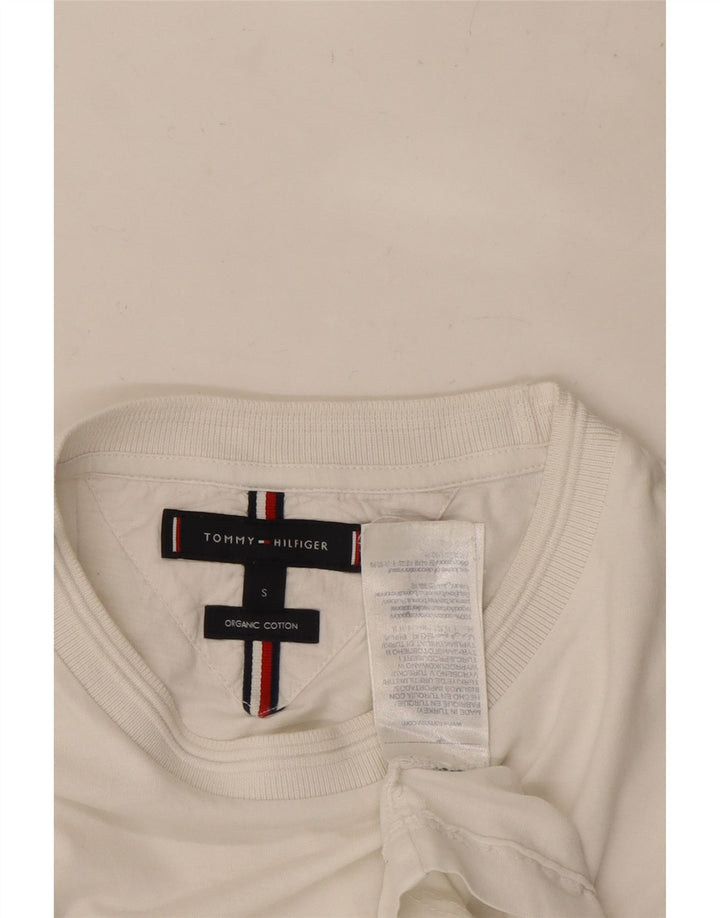 TOMMY HILFIGER Γυναικείο T-Shirt Top UK 10 Small White βαμβακερό