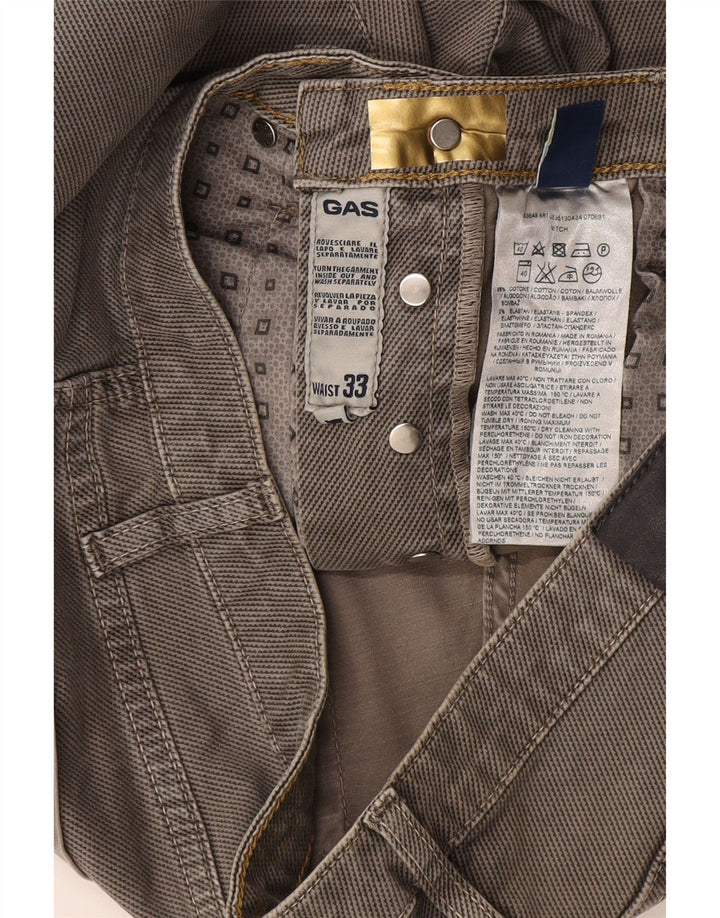 Ανδρικό Gas Slim Casual Παντελόνι W33 L34 Γκρι Βαμβακερό
