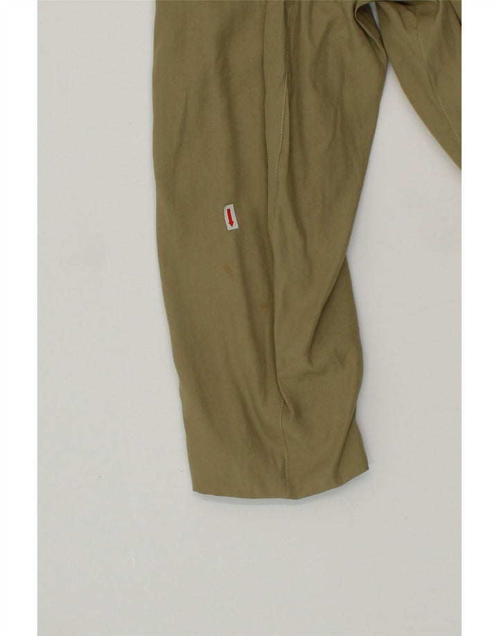 VINTAGE Mens Bomber Jacket UK 38 Medium Khaki Viscose Vintage Vintage and Second-Hand Vintage from Messina Hembry 