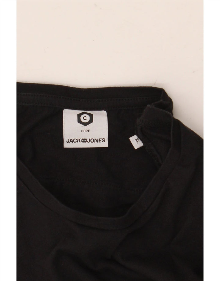 JACK & JONES Ανδρικό γραφικό T-Shirt Top XL Μαύρο