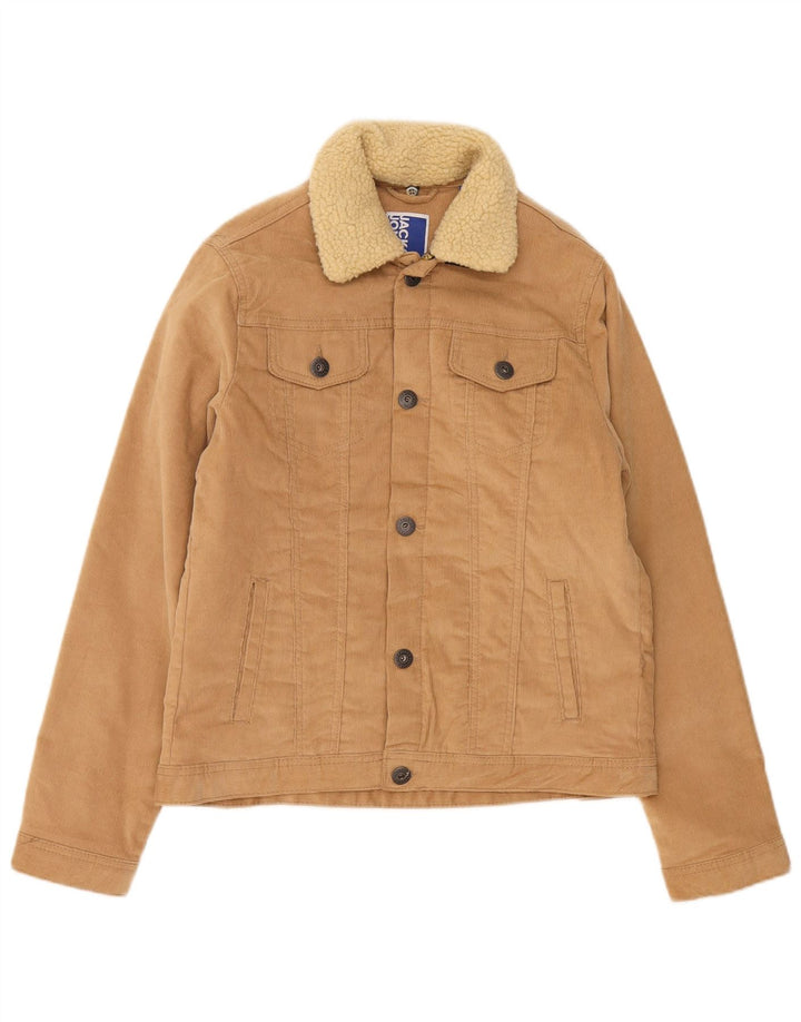 Jack & Jones Boys Corduroy Jacket 13-14 Years Beige Cotton