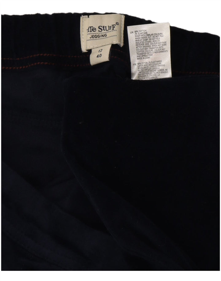 WHITE STUFF Γυναικείο Velvet Casual Παντελόνι UK 12 Medium W30 L28 Navy Blue