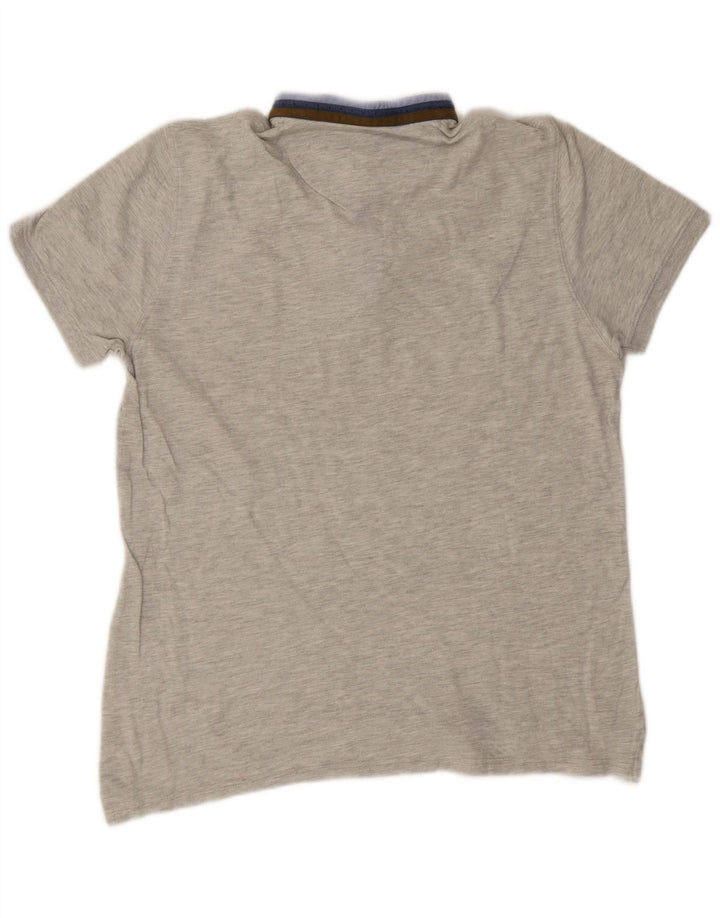 Ανδρικό πουκάμισο πόλο Massimo Dutti, μεγάλο γκρι ριγέ