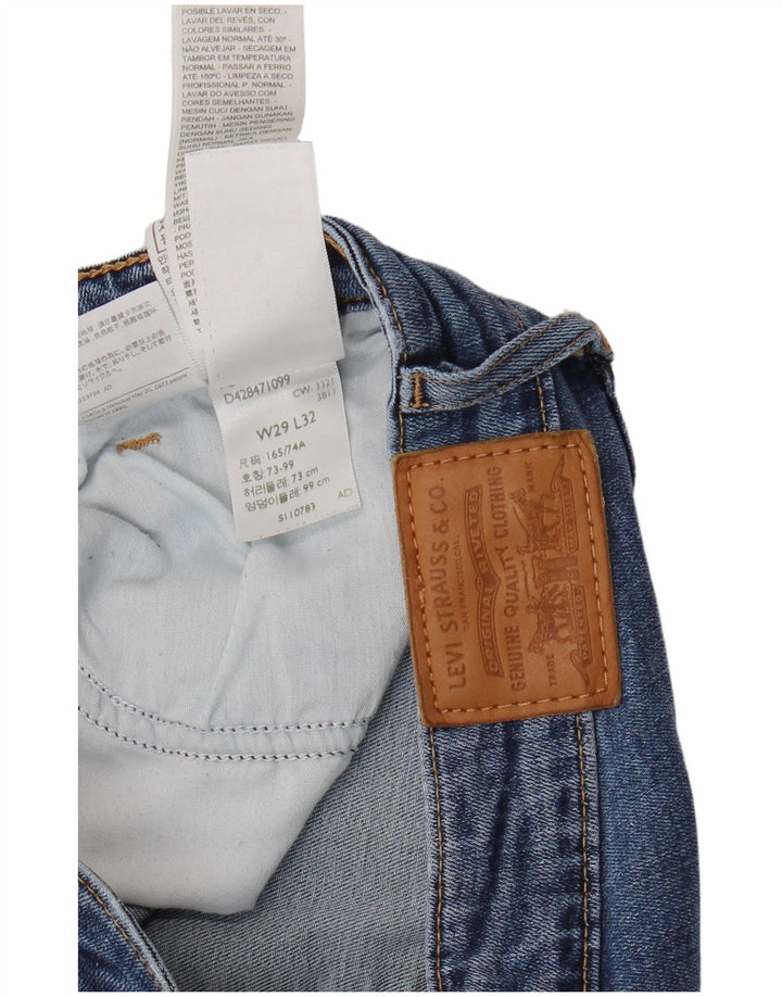 LEVI'S Γυναικεία 721 Ψηλόχρωμα Skinny Jeans W29 L32 Blue Lyocell