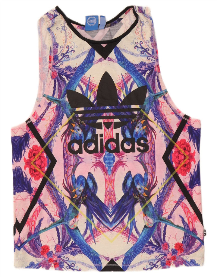 Adidas Γυναικείο Γραφικό Γιλέκο Passaredo Κορυφαίο UK 8 Μικρό Πολύχρωμο Τροπικό