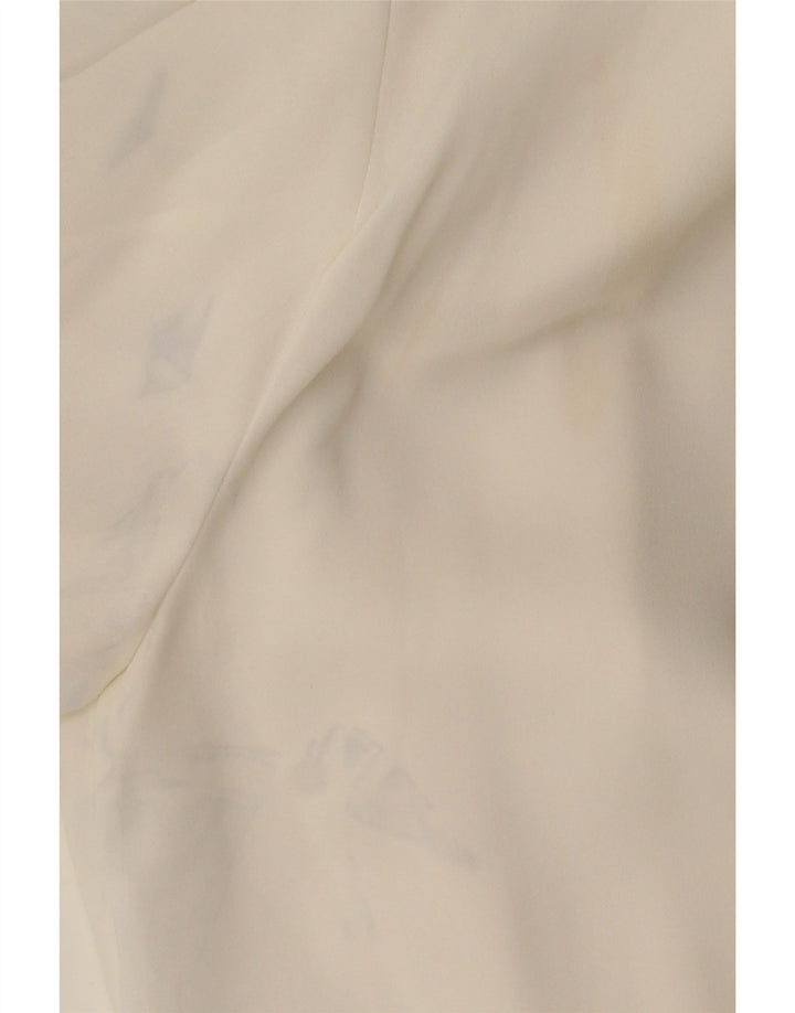 Zara Γυναικεία μπλούζα με 3/4 μανίκια τοπ UK 6 XS Λευκός Πολυεστέρας