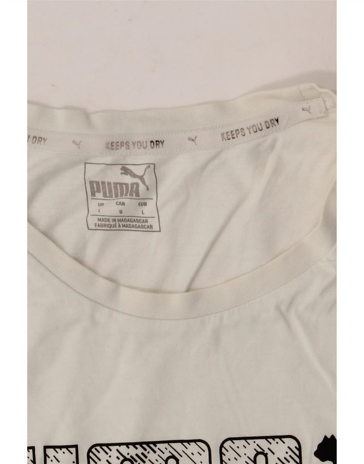 Ανδρικό γραφικό T-Shirt PUMA Top Large Λευκό