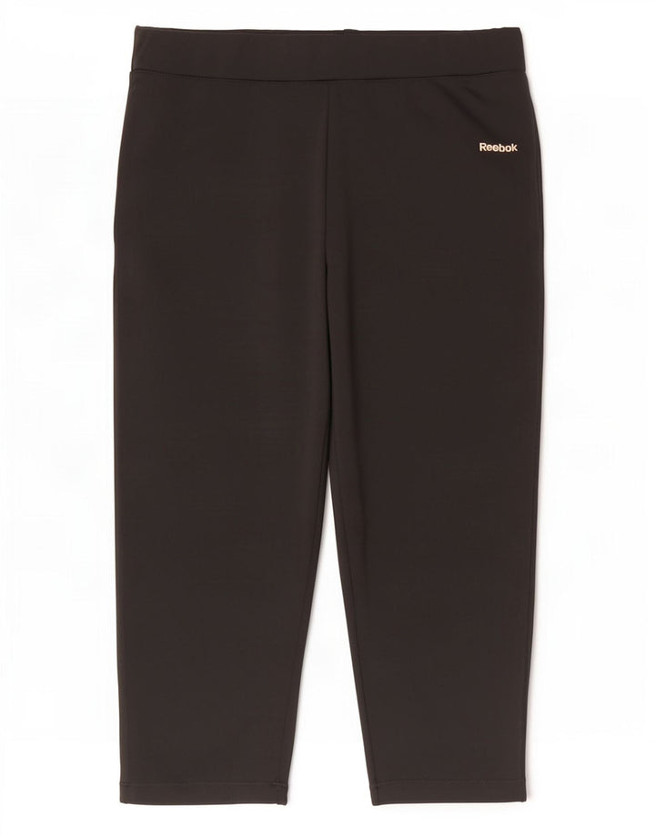 Reebok Γυναικεία Κάπρι Κολάν UK 12 Μεσαίου Μαύρου Πολυεστέρα