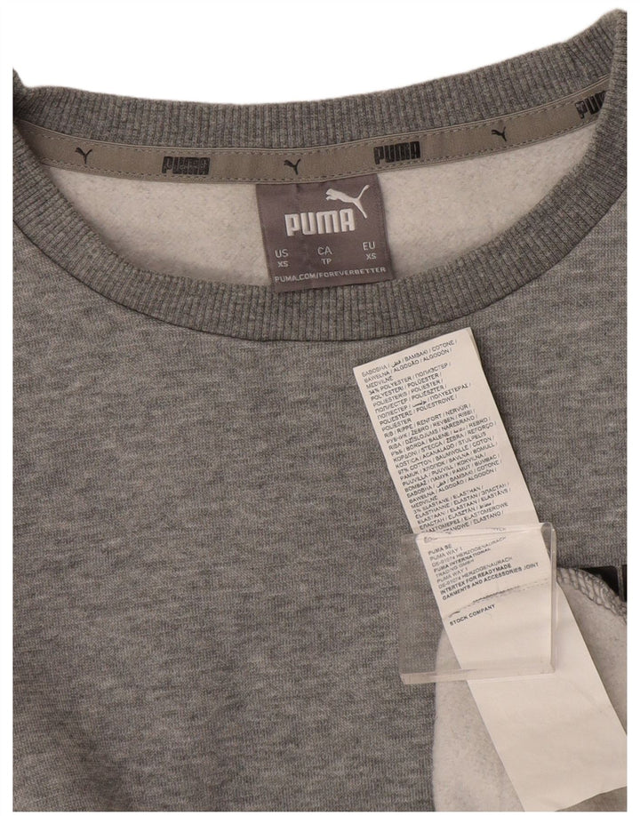 Puma γυναικείο φούτερ μεγάλου μεγέθους Jumper UK 6 XS Γκρι βαμβακερό