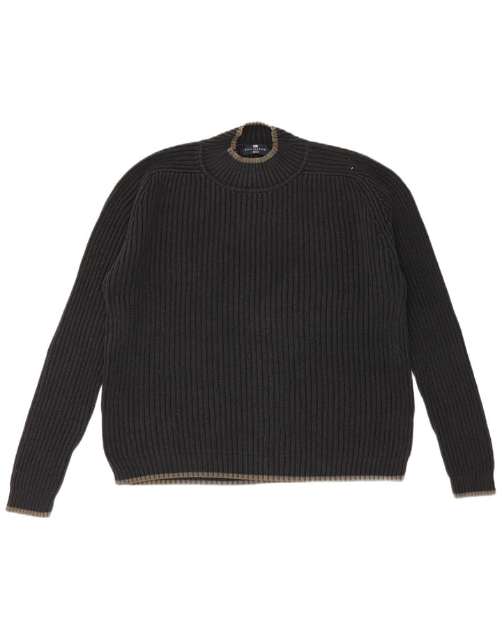 Marks & Spencer Mens Blue Harbour Crew Neck Jumper πουλόβερ Large Navy