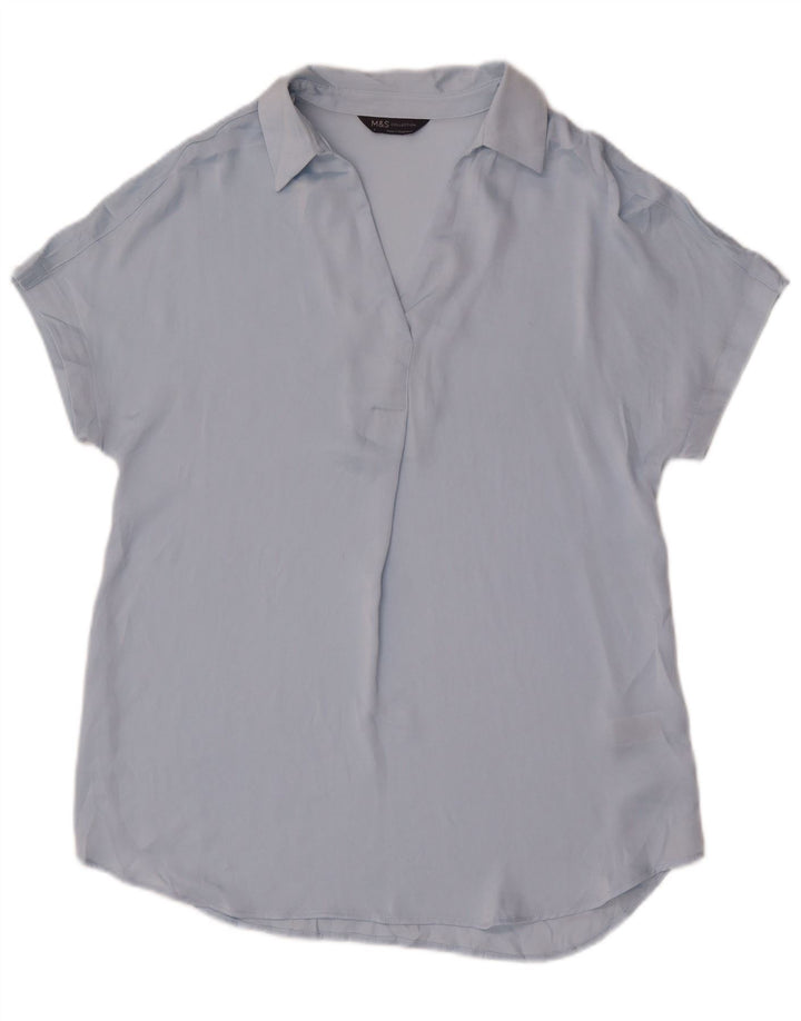 Marks & Spencer Γυναικείο Τοπ UK 8 Small Blue Polyester