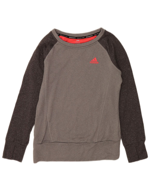 Adidas Γυναικεία φούτερ Climawarm Jumper UK 8/10 Small Grey Colourblock