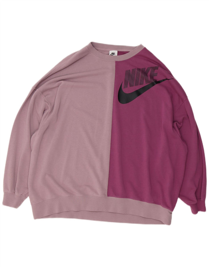 Γυναικείο γραφικό φούτερ Nike Jumper UK 14 Medium Pink Colourblock