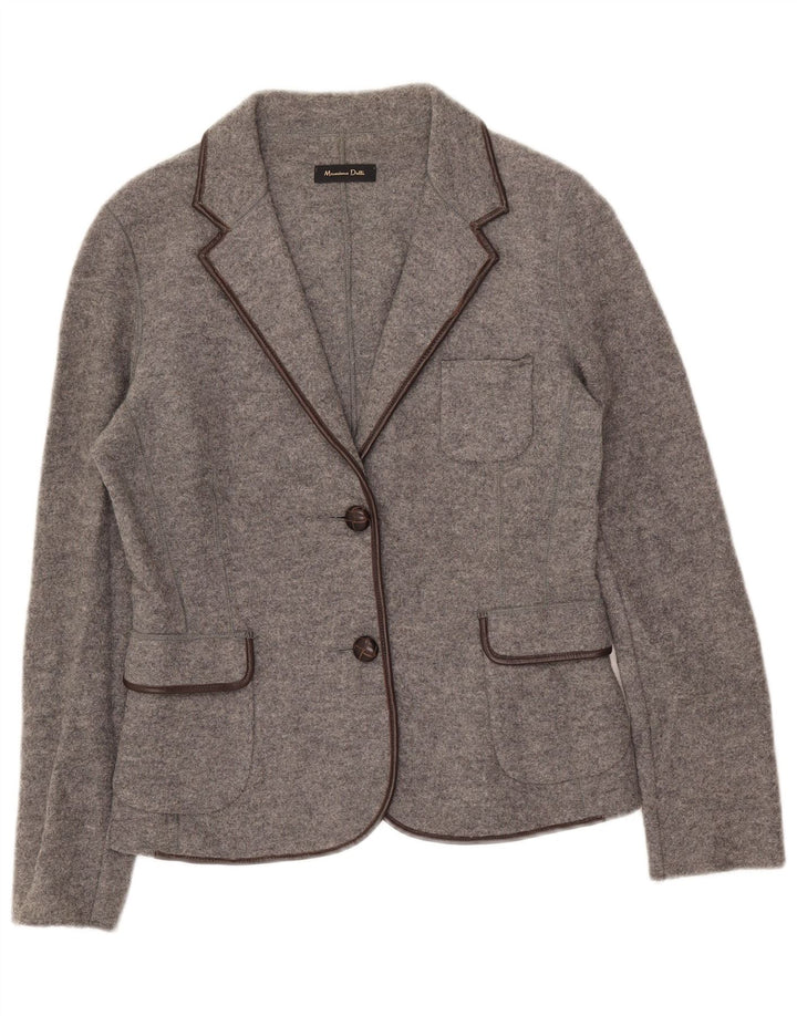 Massimo Dutti Γυναικείο σακάκι με 2 κουμπιά μπλέιζερ EU 42 μεγάλο γκρι μαλλί