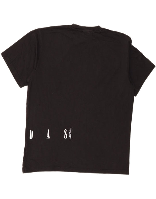 Ανδρικό γραφικό T-Shirt Adidas Top μεγάλο μαύρο βαμβακερό