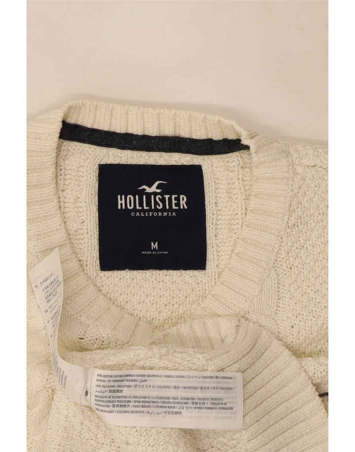 Ανδρικό πουλόβερ με λαιμόκοψη Hollister μεσαίο βαμβακερό