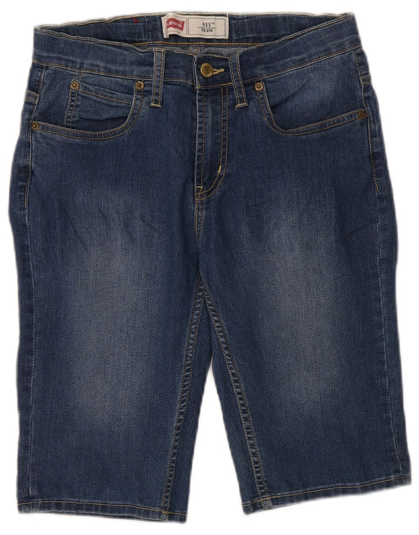 Τζιν σορτς Levi's Boys 511 Slim Fit 15-16 ετών W30 Μπλε βαμβακερό