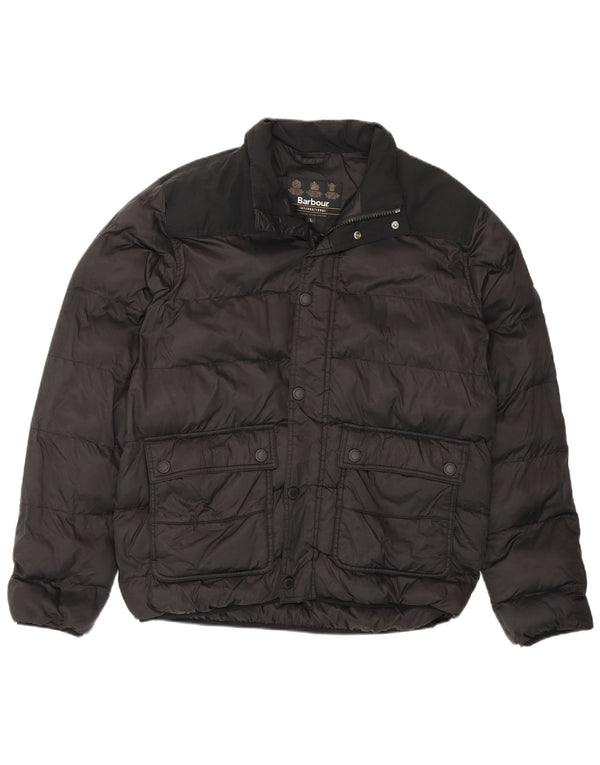 Ανδρικό μπουφάν Barbour με επένδυση UK 40 Large Black Polyamide