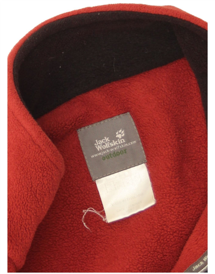 Jack Wolfskin Mens Liner Fleece Jacket UK 42 XL Red Polyester