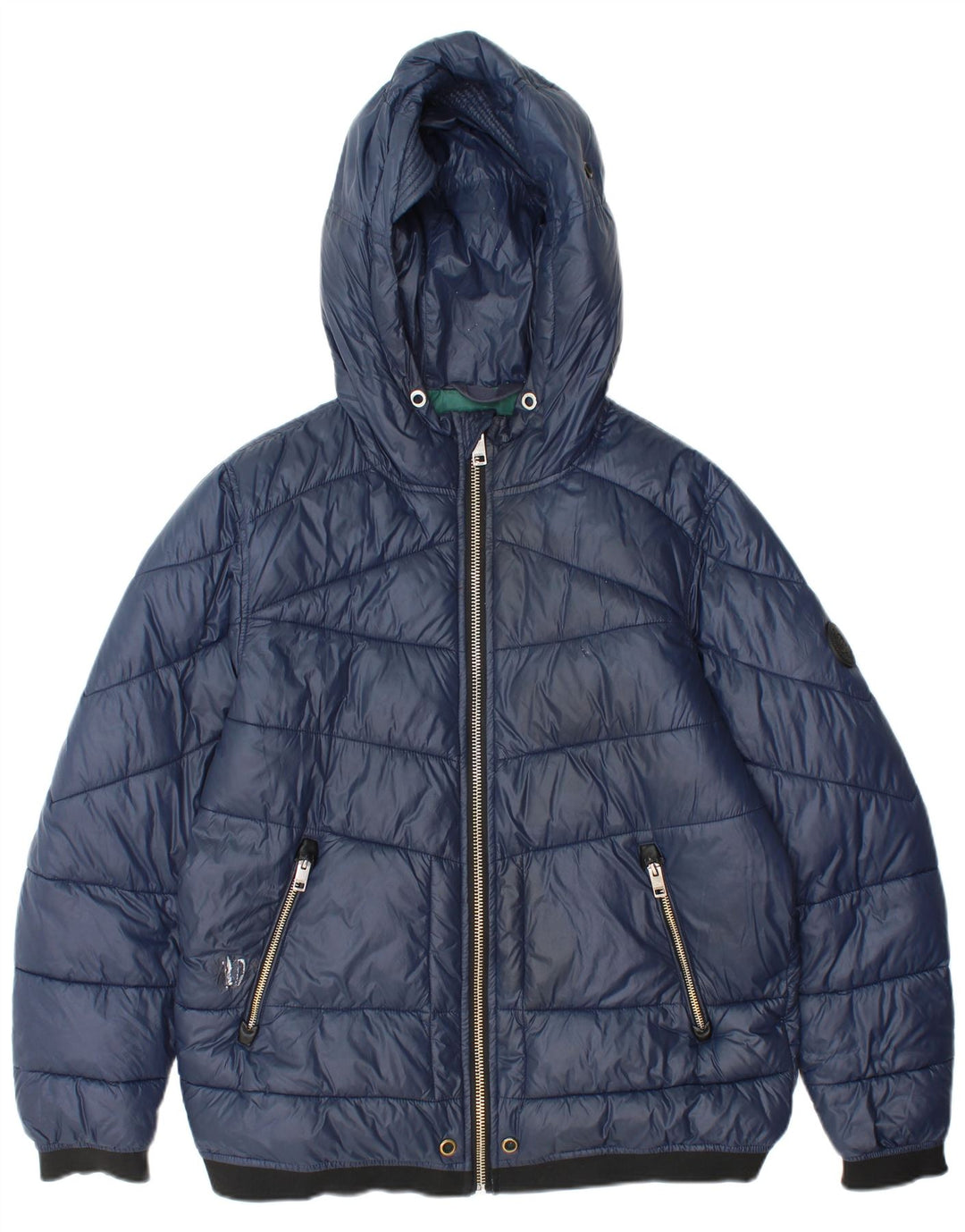 Ανδρικό ντίζελ μπουφάν με κουκούλα UK 36 Small Navy Blue Nylon