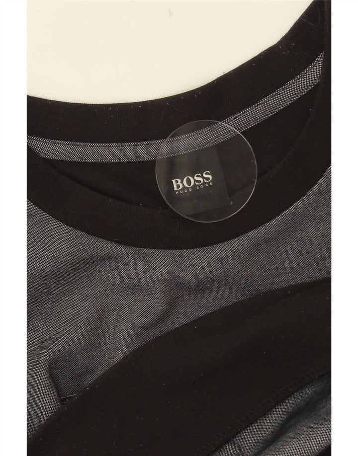 Ανδρικό γραφικό φούτερ Hugo Boss, μεσαίο γκρι, βαμβακερό